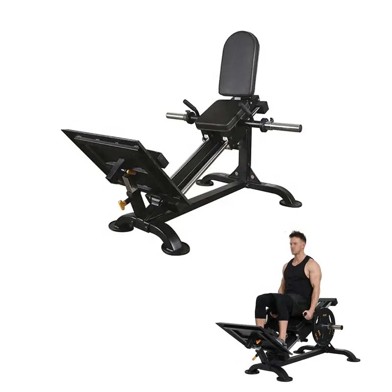 Guli Fitness Leg Curl Machine Seduto 45 Gradi Leg Press Hack Squat Machine Piastra Caricata Slitta Compatta