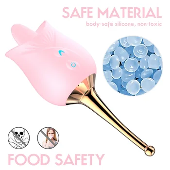 Vibrator For Women Rose Tongue Filler Sexulaes Electric Silicone Lady Masturbation Sex Toys For Women For Adults 18 2022 New 3