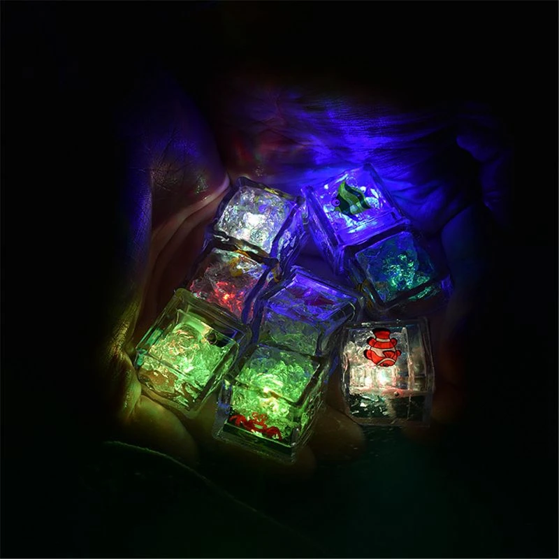 Bath Toys For Baby Toddler Floating Lit Ice Cubes LED Light Up With 7 Color Lights In Water Glowing Sea Animal Ice Cube