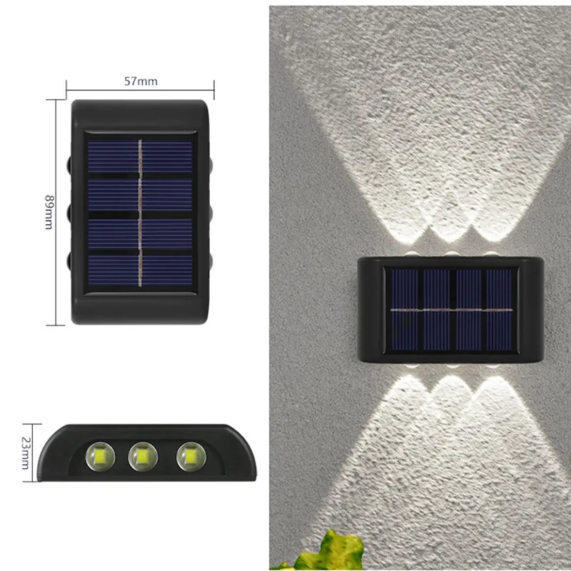 solar pool lights Solar Lights Waterproof Up and Down Lighting Wall Light Solar Led Light Outdoor for Garden Courtyard Street Lamp Decor Wall Lamp solar deck lights Solar Lamps