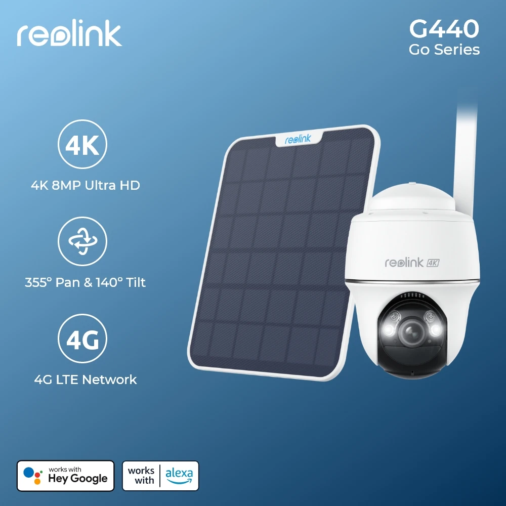 Reolink 5Mp 3G/4G Lte Pt Camera 4K 8Mp Telecamera Di Sicurezza Esterna Wireless Cellulare Rilevamento Intelligente Batteria/Telecamera Ip Ad Energia S