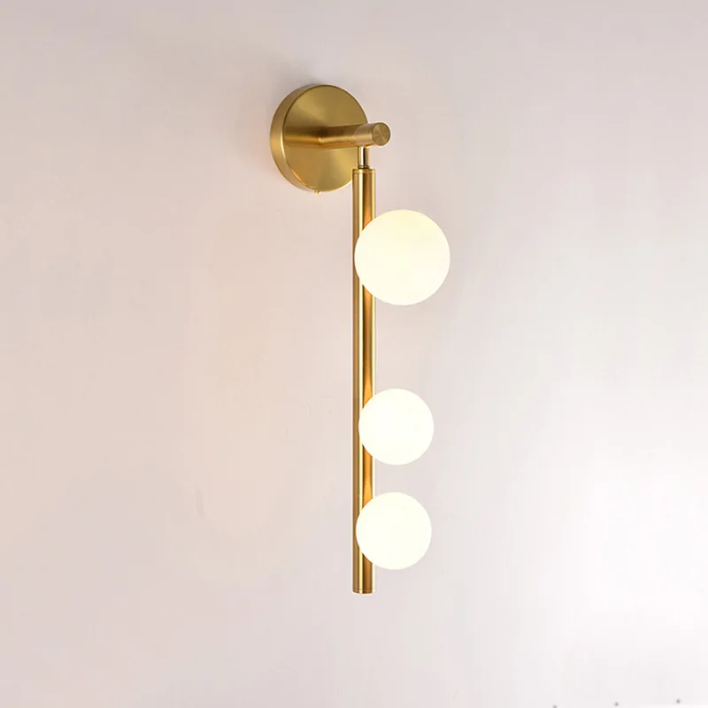 

Mirror headlight glass wall lamp Hair salon Hotel living room corridor background wall bedroom bed simple modern