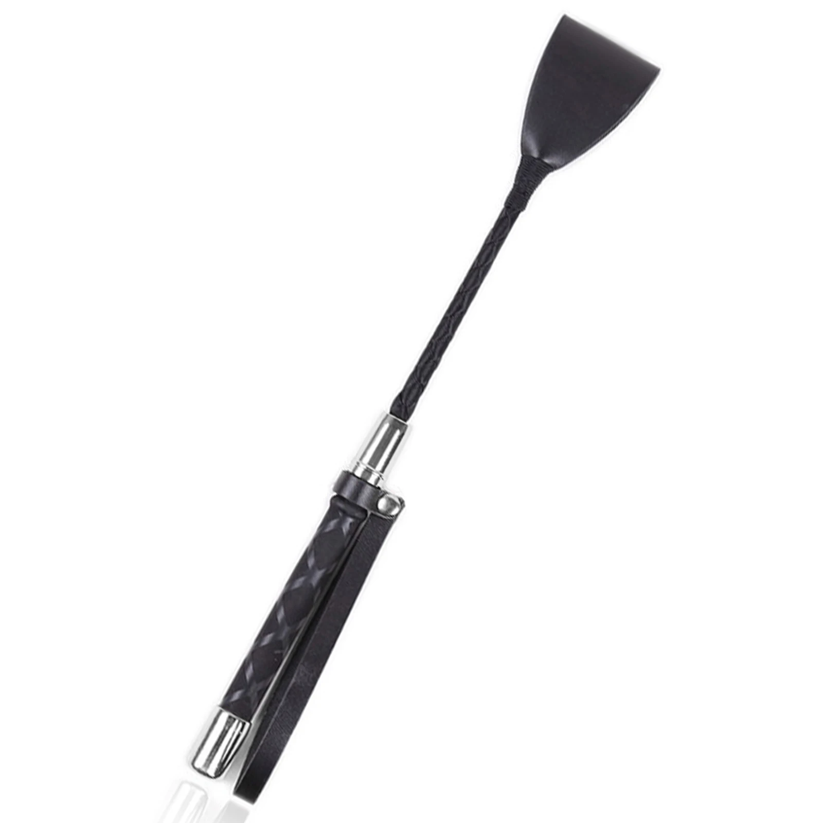 Deluxe Black Equestrian Riding Crop with Comfortable Grip for Versatile Use