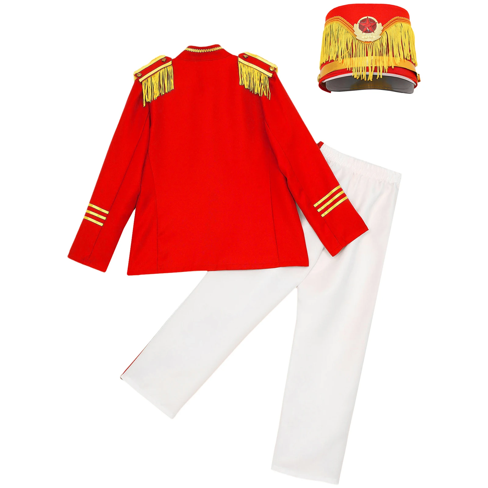 Girls Drum Majorette Costume – Includes Dress And Hat With Feather, By Dress Up America - View #5