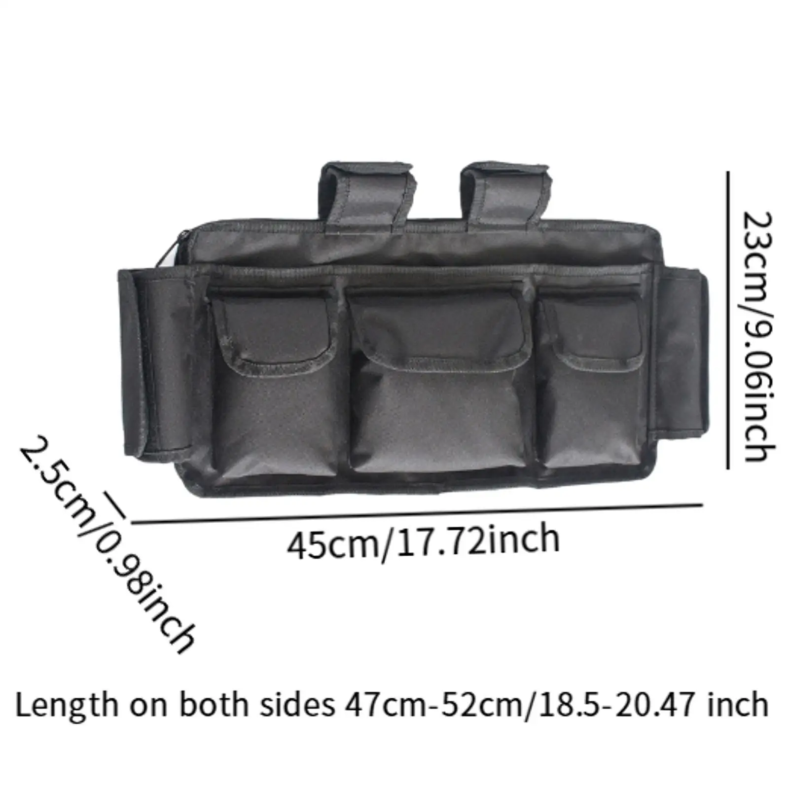 Wheelchair Side Bag Oxford Cloth with Strap Walker Storage Bag Wheelchair Armrest Storage Pouch Large Capacity for Adult Elderly 6