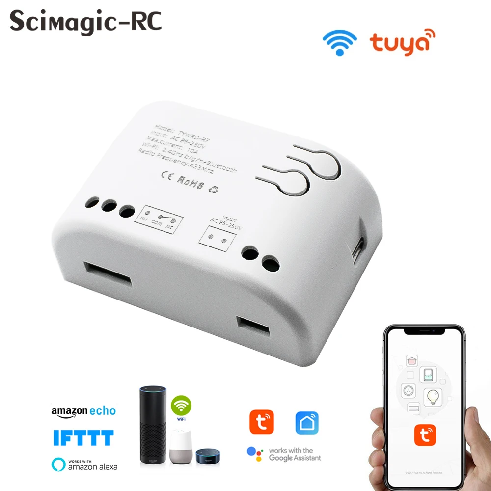 Tuya WiFi 1/4 Channel Smart Switch AC/DC 7-32V AC 85-250V RF 433MHz 4CH Relay Module Work With Alexa Google Home smart switch smart wifi switch wifi switch wireless switch