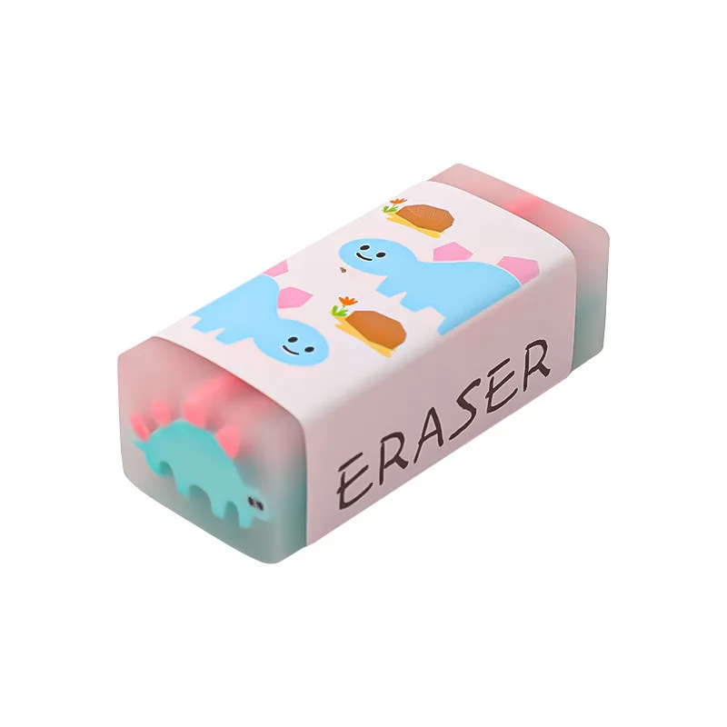 kawaii cartoon dinosaur Eraser Rubber 3 pcs/lot 4B pencil eraser Primary Student Prizes Promotional Gift Stationery