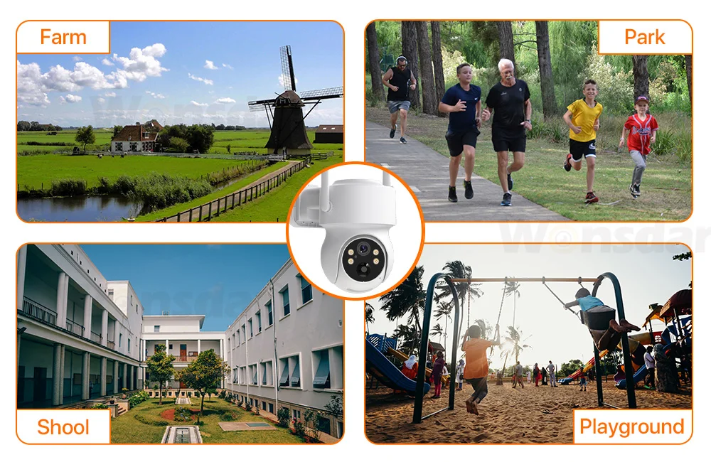 Exemplu de instalare pe perete exterior a unei camere de securitate solare