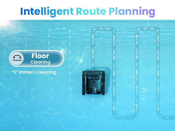 2025 Upgraded Y50 Auto Swimming Pool Cleaner Powerful Cordless Robotic Cleaner with 4 Motors Self-Parking for Above Ground Pools