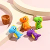 3Pcs/Lot Kawaii Cartoon Dinosaur Pencil Erasers 3D Creative Eraser Rubber for Kids Children Student School Stationery Wholesale 1