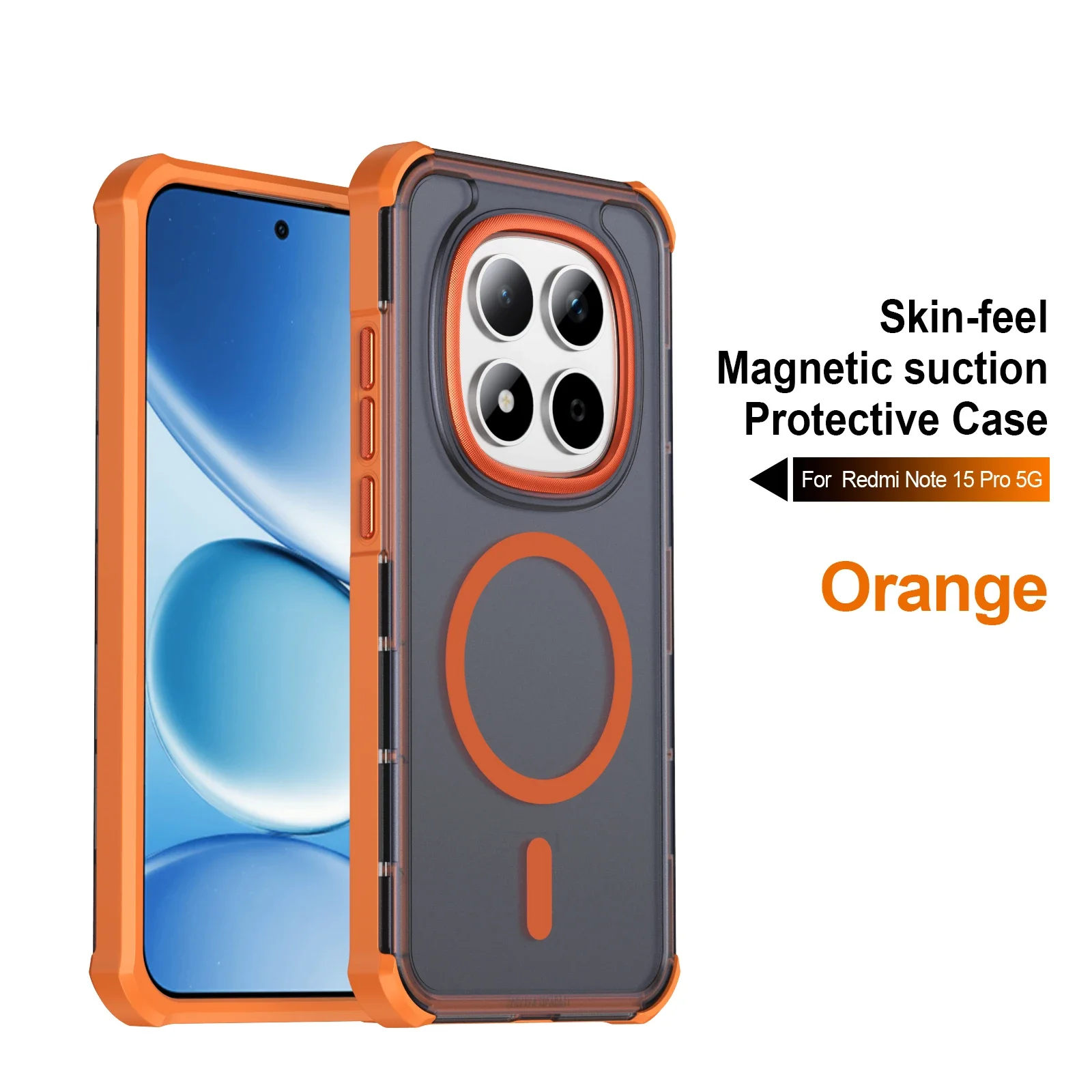 Enhanced Shockproof Matte Magnetic Phone Case with Magsafe Wireless Charging Compatibility