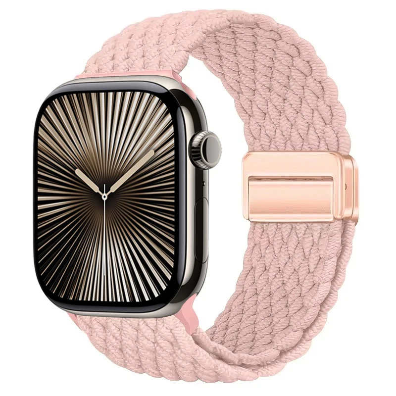 Nylon Braided Magnetic Loop Strap with Metal Accents