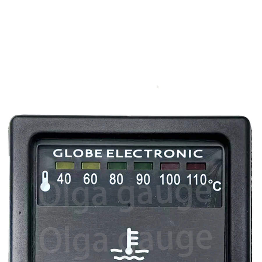 부저 경보 12V 사각형 수온계 40-110 ℃ 범용 053-TL4 트럭 지게차 트랙터 로더 수온계