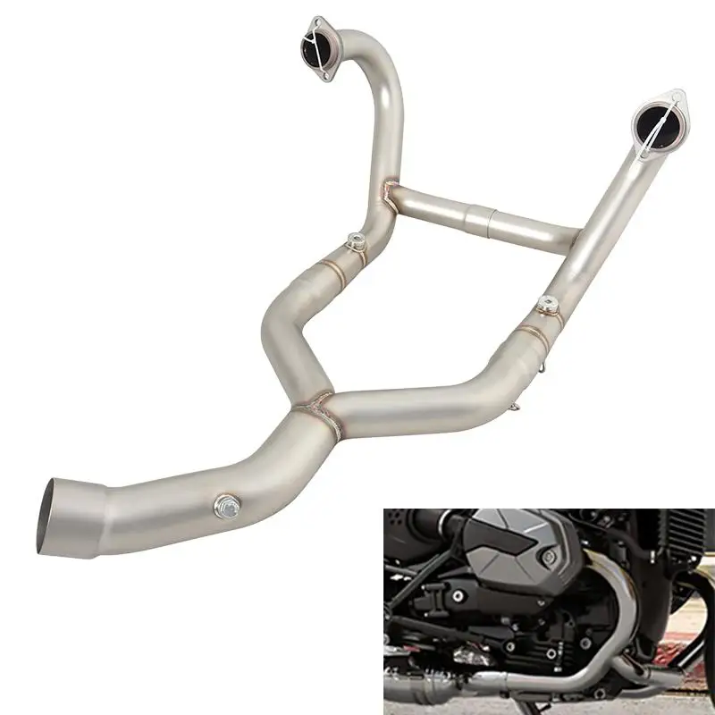 Header Pipe For BMW R Nine T Scrambler 2021-2023 Motorcycle Exhaust Muffler Front Tube Connect Original Tips Stainless Steel