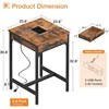24 Inch Bar Table with Power Outlets, Bar Height Table with Storage, Counter Height Bar Table, High Top Kitchen & Dining 3