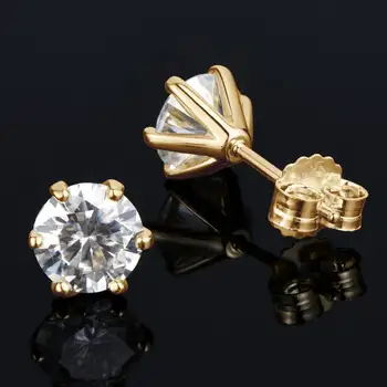 Original 1CT 2CT 3CT D Color Moissanite Earrings for Men Women Real Silver 925 Piercing Stud Earrings Fine Jewelry & Certificate