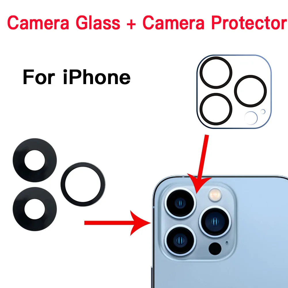 RearBackCameraLensGlassCoverWithAdhesiveForiPhone11121314