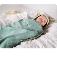Bamboo Blanket 120*120Cm Muslin Cotton Baby Blanket 2 Layers Gauze Newborn Swaddle Wrap Kids Bath Towel Outing Stroller Cover 2