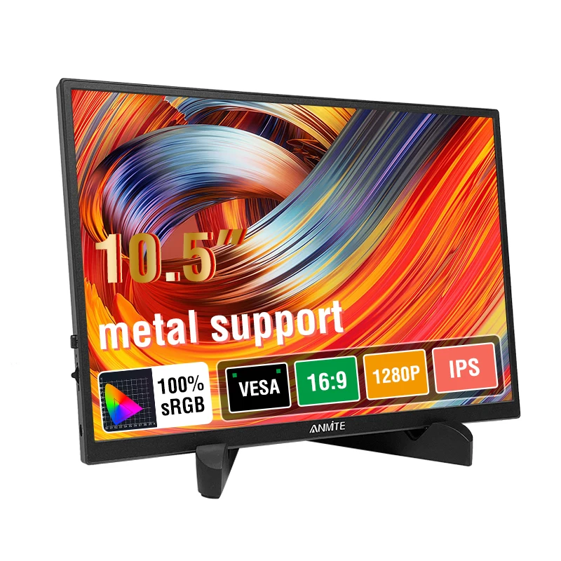 10.5인치 휴대용 모니터 1280P HDR 15:10 저블루라이트 Xbox PS4/5 스위치 휴대폰 PC 노트북 확장용