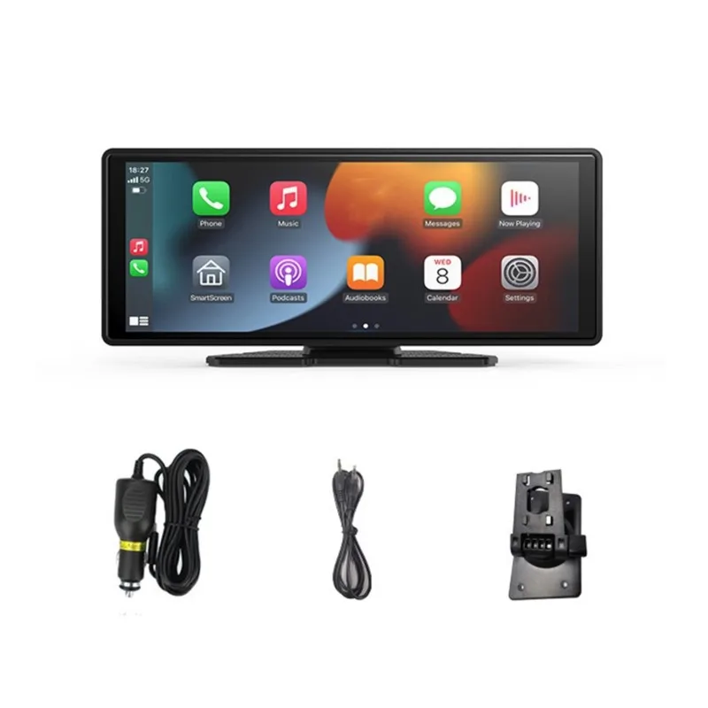 유니버설 10.26인치 차량용 라디오 멀티미디어 플레이어 터치스크린 1080P HD 무선 카플레이 지원 IOS 안드로이드 카메라 AUX/FM