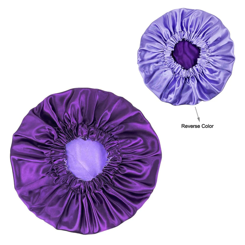 New Extra Large Satin Lined Bonnet Women Big Size Beauty Print Satin Silk Bonnet Sleep Night Cap Head Cover Bonnet Hat Wholesale