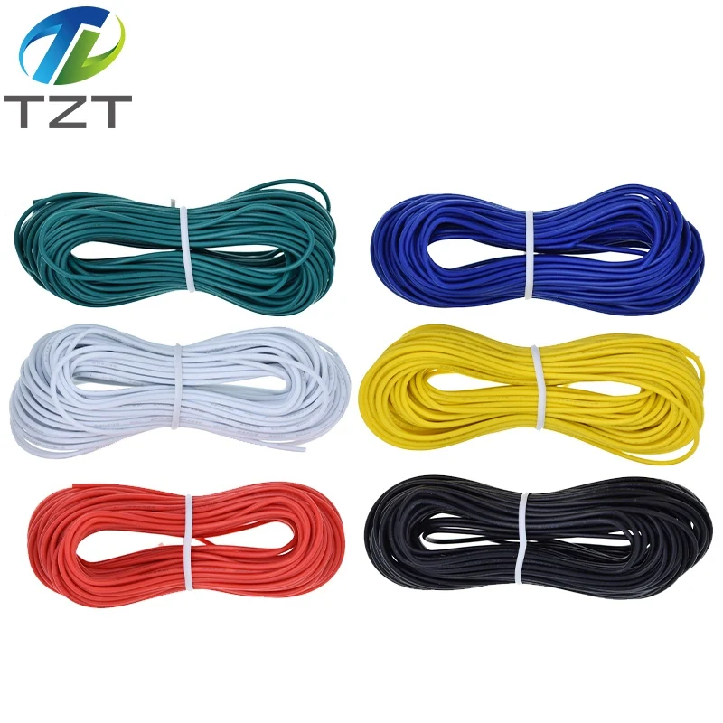 DIYTZT 1/3 Stück 10 m 1007 24 AWG Anschlusskabel 80 °C/300 V Kabel DIY-Elektrokabel Rot/Schwarz/Blau/Gelb
