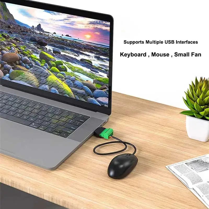 Enhanced USB 2.0 Connector with Screw Terminal Adapter