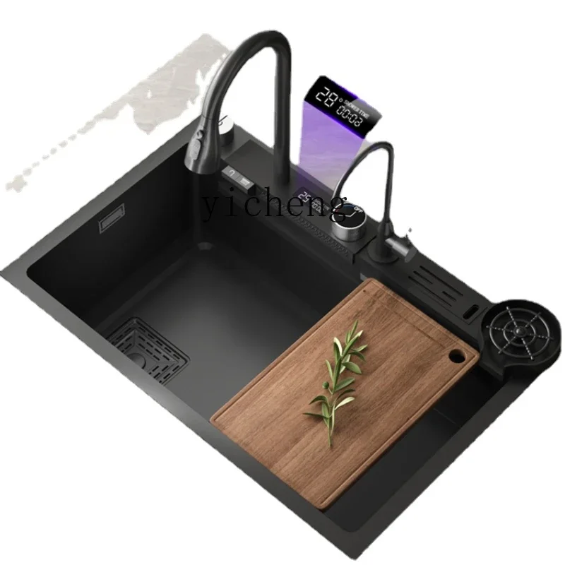 

Xl Sink Large Single Sink Waterfall Washing Basin Sink Drop-in Sink Stainless Steel