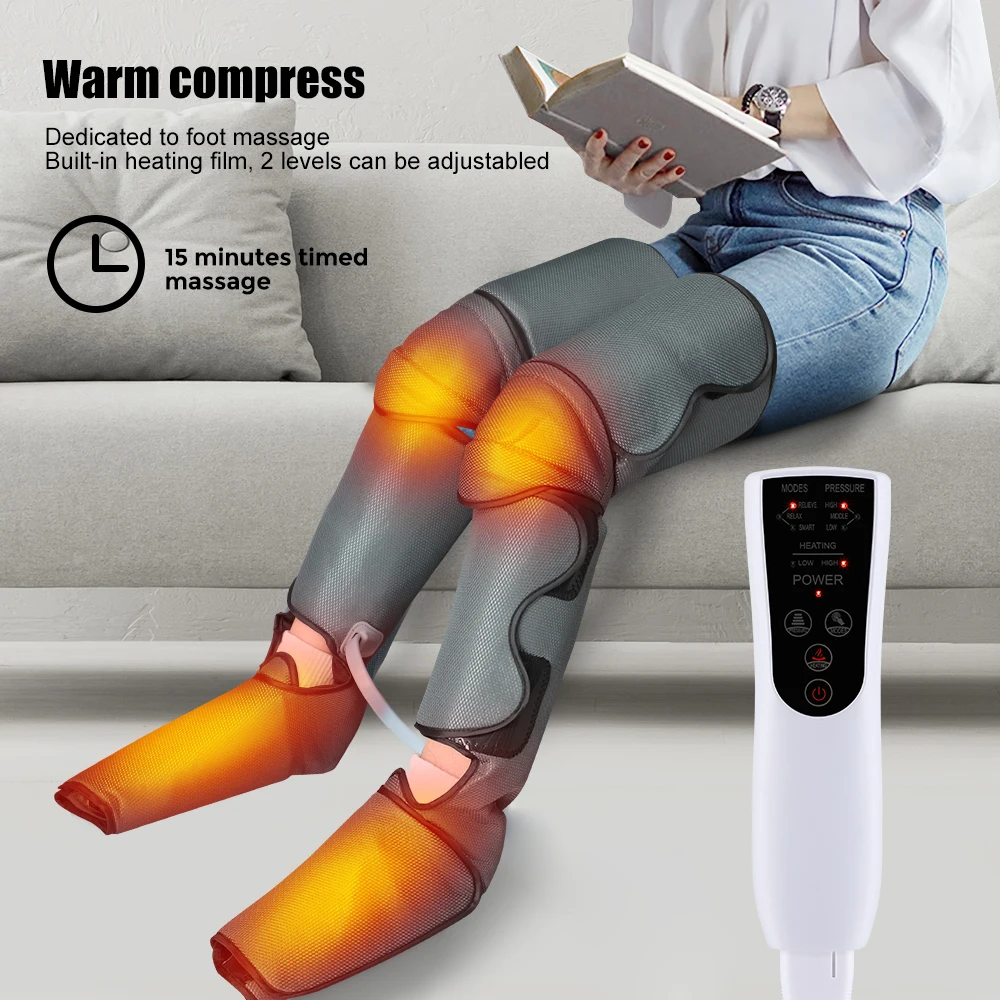 Loftdrock Oberschenkel Wade Massager 3 Niveauen 360° Volldeckung Waarm Kompress Verbesserung vun alen kale Been Fouss Middegkeet Linderung Massage_voghion.com