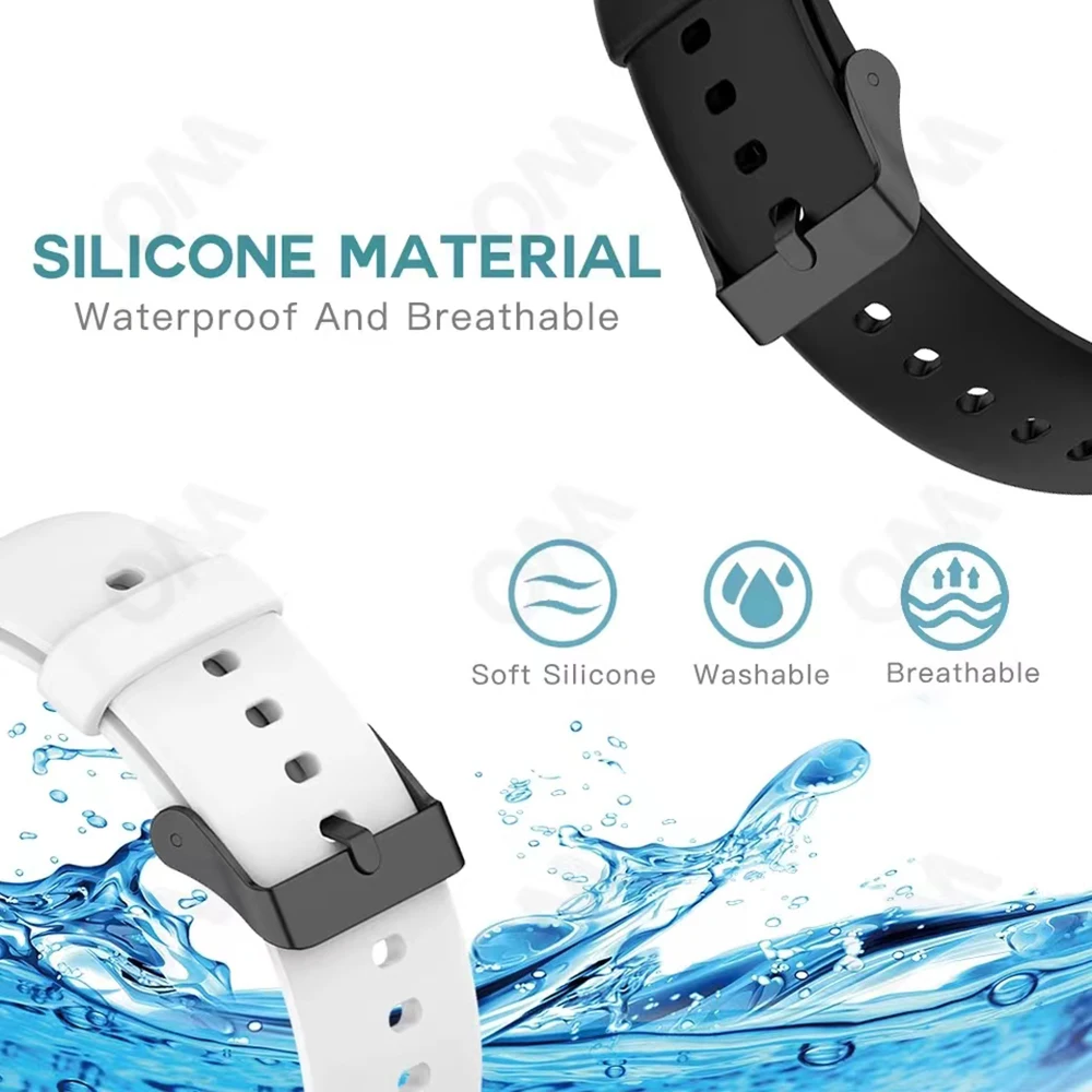 Versatile Silicone Sport Wristband - 22mm/20mm Strap