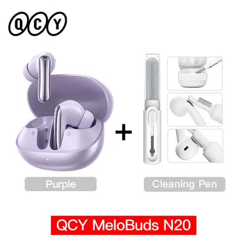 QCY Melobuds N20 HT20 Adaptive Hybrid Noise Cancelling -50dB Wireless  Bluetooth 6.0 Earbud 13mm Drivers 6 Mics HD Call Earphone - Image 18