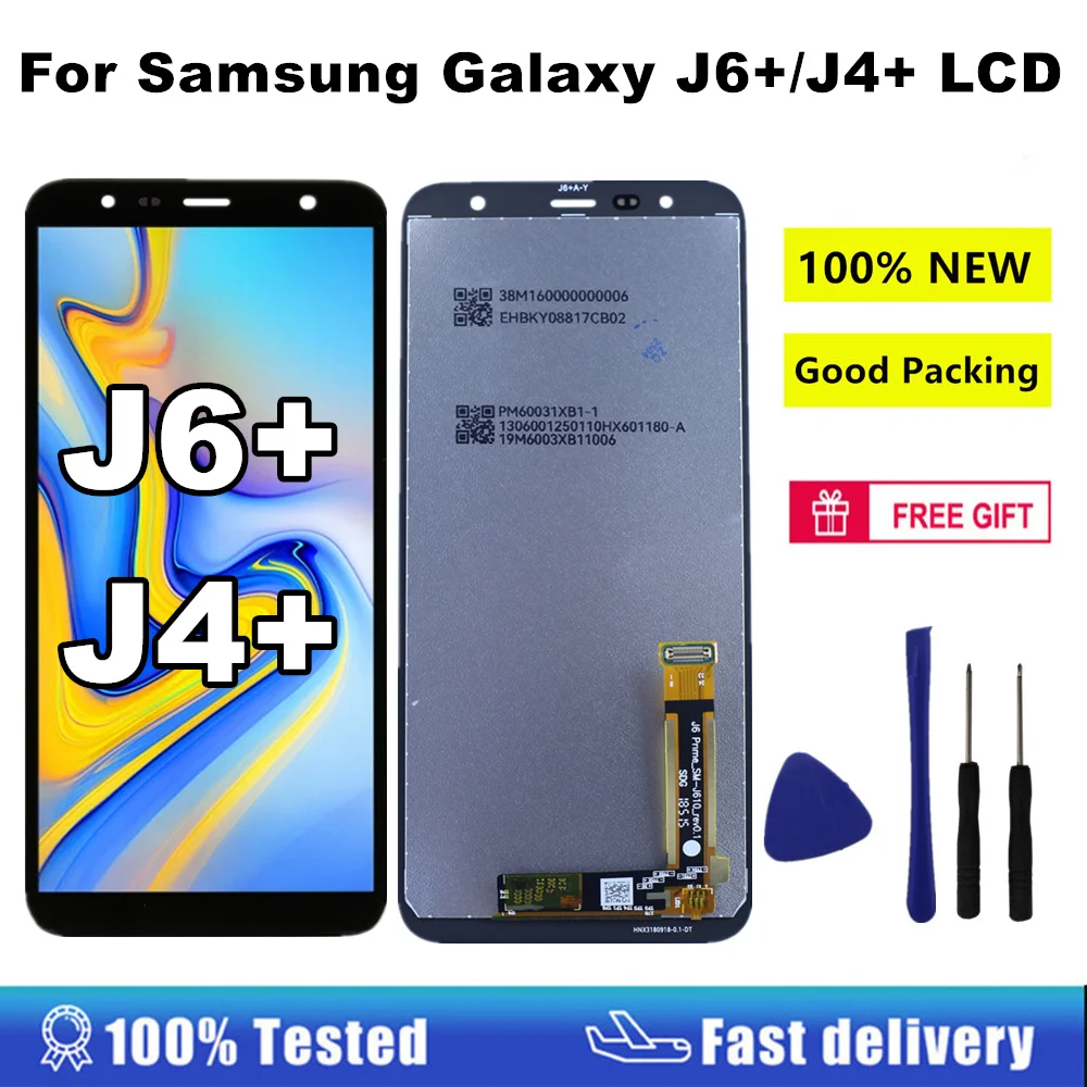For Samsung J6+ J6 Plus J610 J610F J610FN LCD Display Touch Screen ...