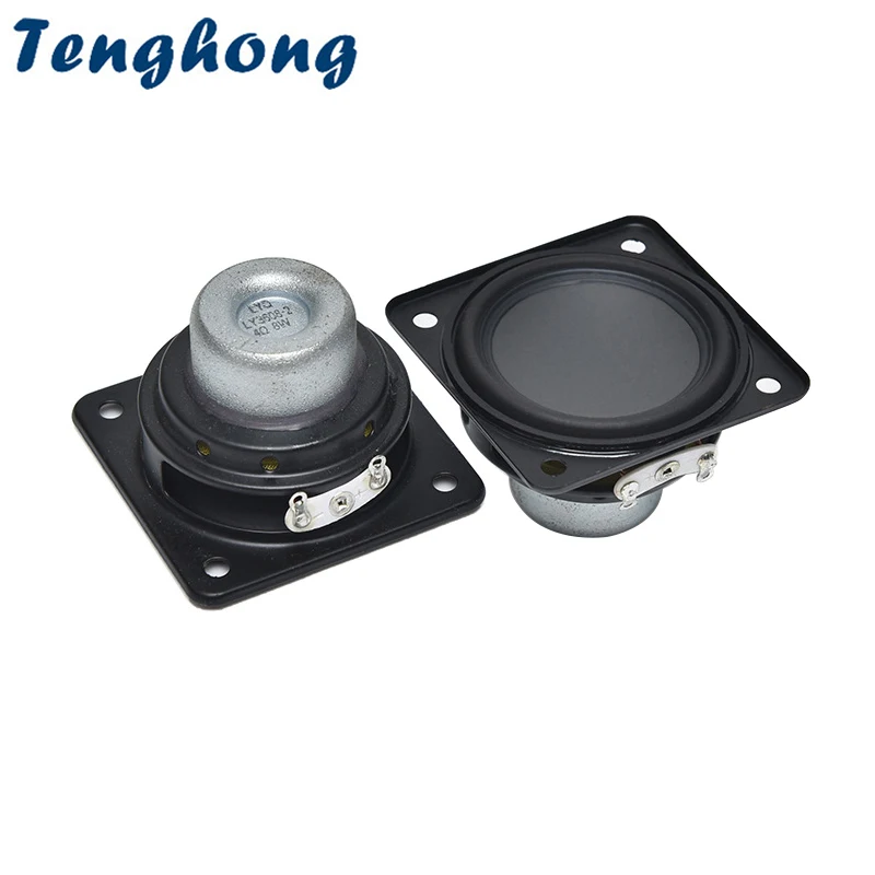 Tenghong 2pcs 48MM 4 Ohm 8W Full Range Bluetooth Speaker Rubber Edge 16 Core For Home Theater Audio Loudspeaker Sound Music DIY