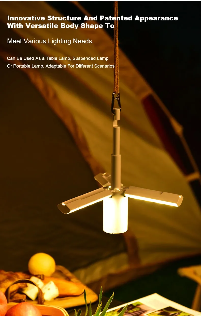 Description Picture 6 of itemOutdoor multifunctional folding camping lamp tent atmosphere lamp handheld hanging lamp portable lighting lamp