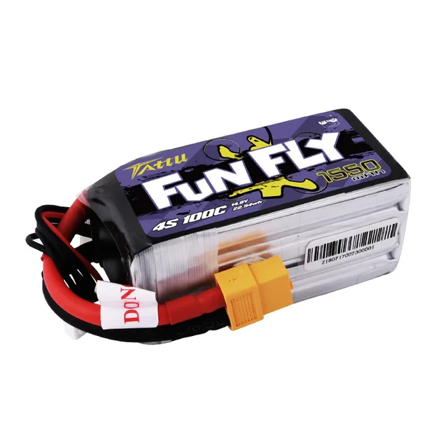 Upgrade TATTU FUNFLY 100C 4S 1550mAh 14.8V LIPO Battery For RC Helicopter Quadcopter FPV Racing Drone Parts 4S Drones BATTERY 5
