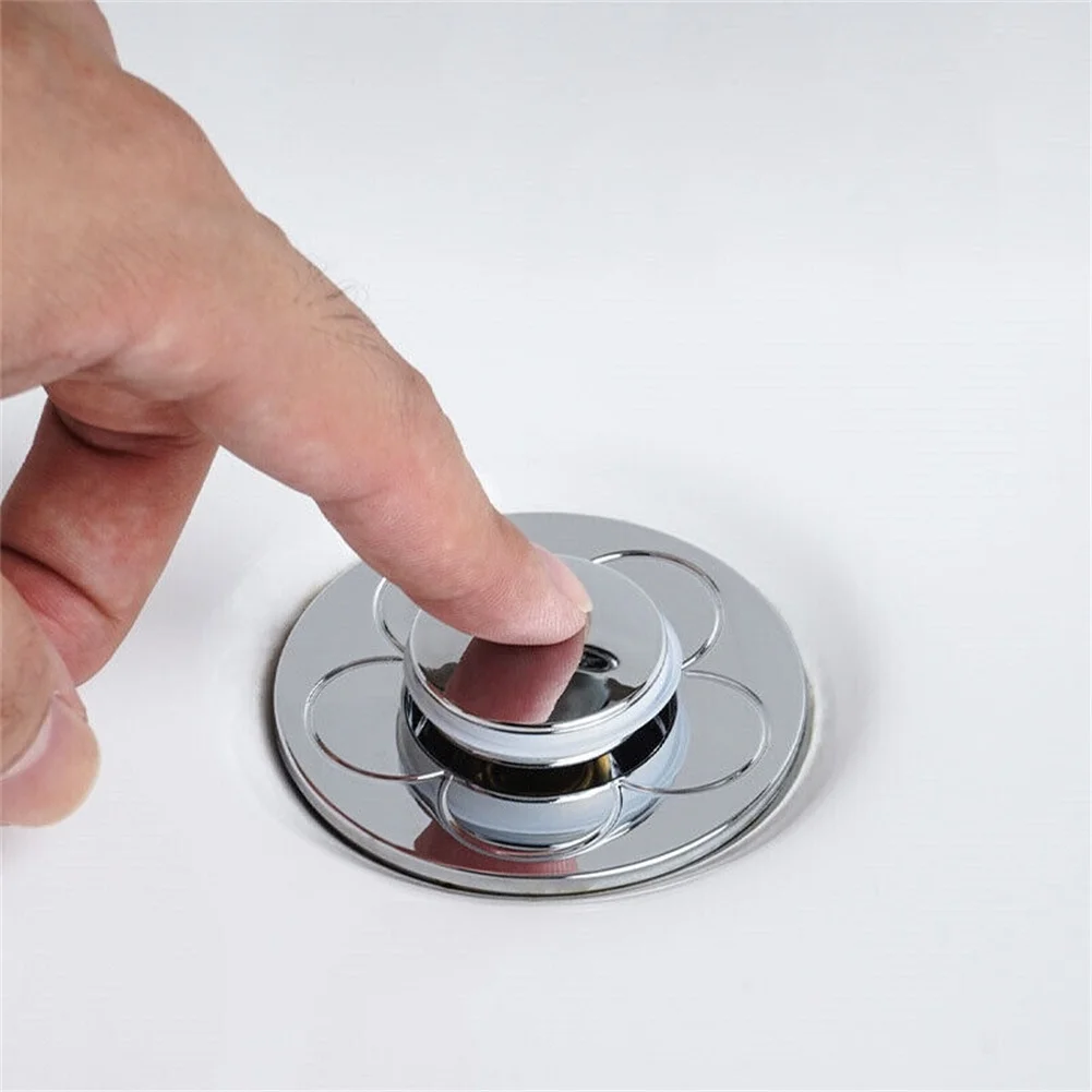 

Bathroom Stainless Steel Pop-Up Bounce Core Basin Drain Filter Hair Catcher Shower Sink Strainer Bath Stopper Bathroom Tool