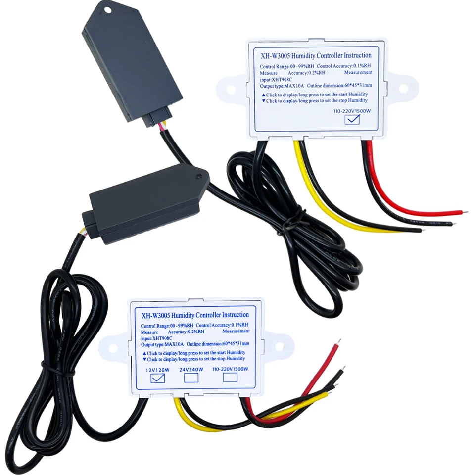 Walfront XH-W3005 Feuchtigkeits Controller | Digitaler Hygrostat 12V/24V/220V - 0-99% RH Präzision