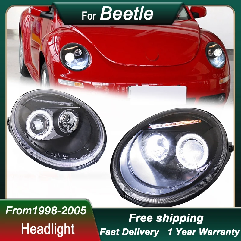 Fari Per Auto Per Vw Beetle 1998-2005 Aggiornamento Nuovo Stile Full Led Head Lamp Drl Head Lamp Gruppo Luce Anteriore