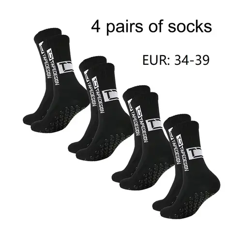 4 pairs of new TC mid tube glued football socks for sports training and competition, non slip and breathable socks - Image 7