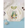 2024Girls' New Spring, Autumn and Winter Mermaid Little Girl Three-Dimensional Pattern Pullover Comfortable Bottoming Shirt 3