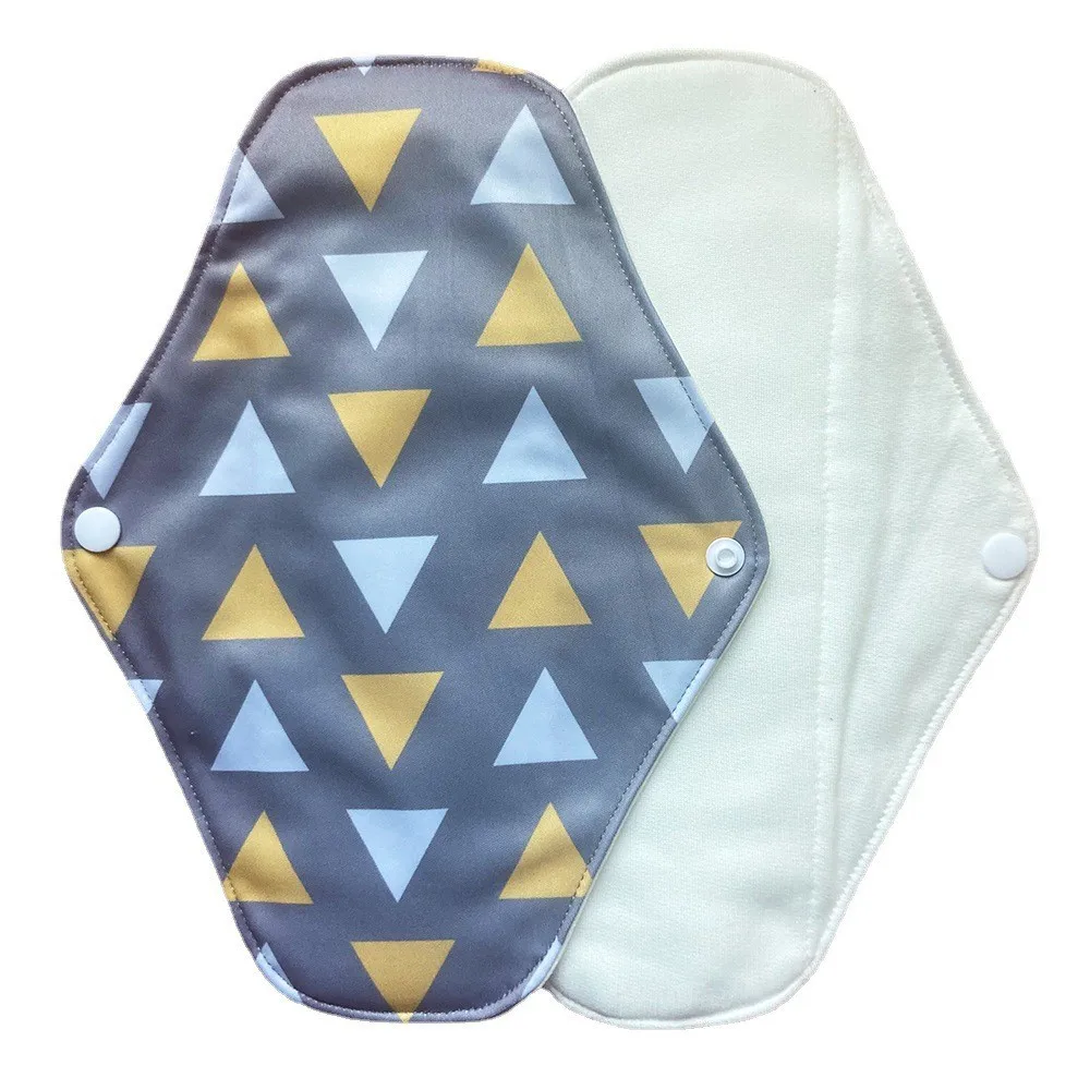 Women Washable Menstrual pads Reusable Organic Bamboo Cotton Sanitary Napkin Ladies Soft Cloth Pad for Girls Maternity