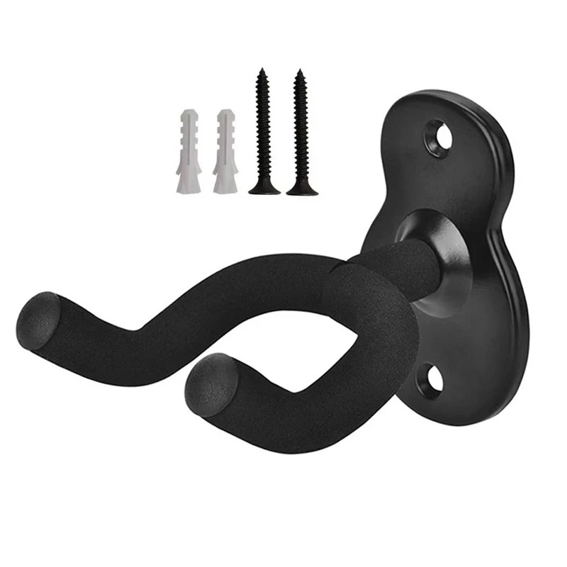 

Metal Guitar Hanger Hook Wall Mount Non-slip Holder Stand for Guitar Ukulele Violin Bass Guitar Instrument Accessories