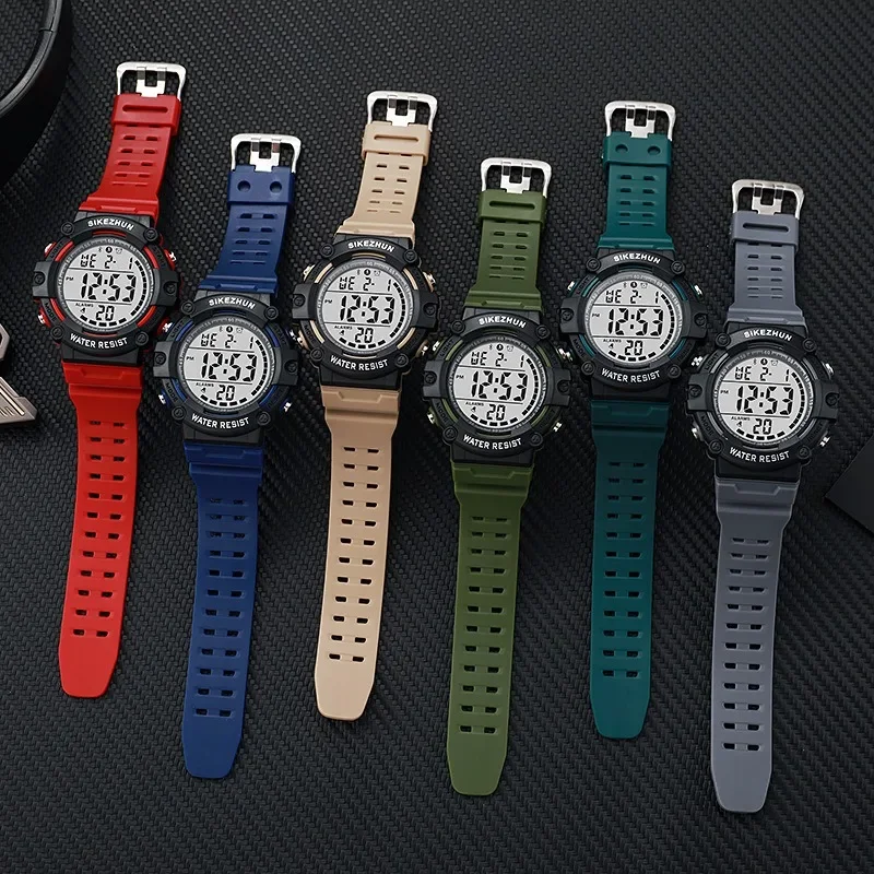 Waterproof Electronic Watch For Kids Men's Military Sports Watches Cool-light LED Digital Wristwatch Man Boys Student Teen Clock