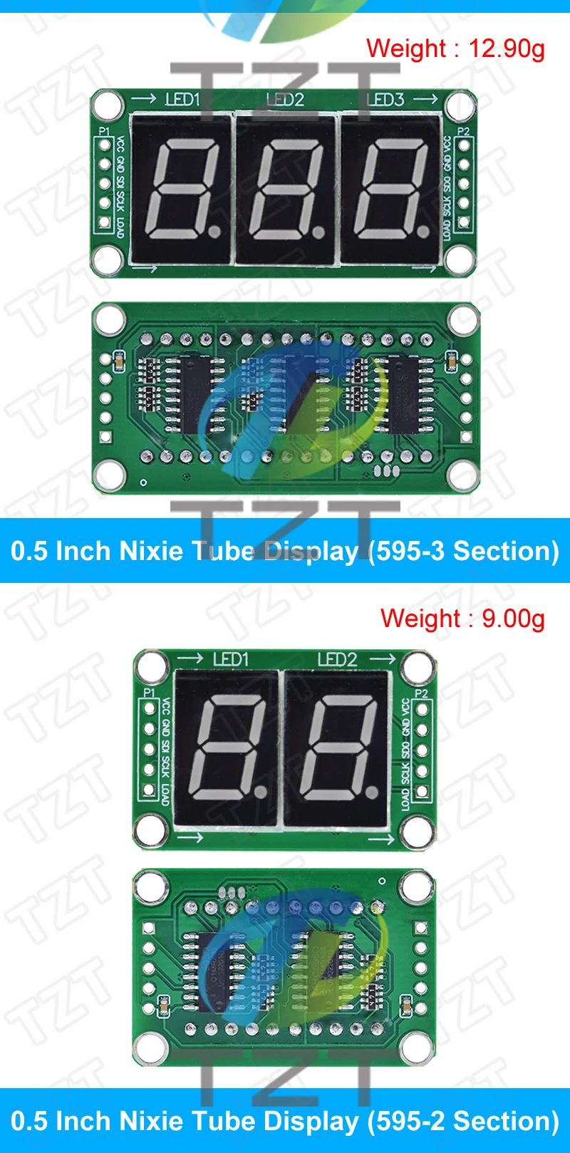 TZT 1/3PCS Statisches Laufwerk 2 3 4 Segment Digitale Röhre LED-Anzeigemodul 2 Digitale 74HC595 Röhre 100% Neues Original für Arduino – Detail 8