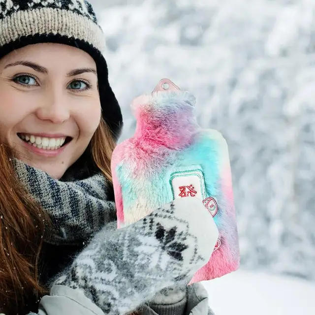 Aranyos Melegvízi Táska Biztonságos És Tartós Víz Injektálás Kézmelegítő Multifunkcionális Meleg A Kézhez Derék Has Lábához - Image 4