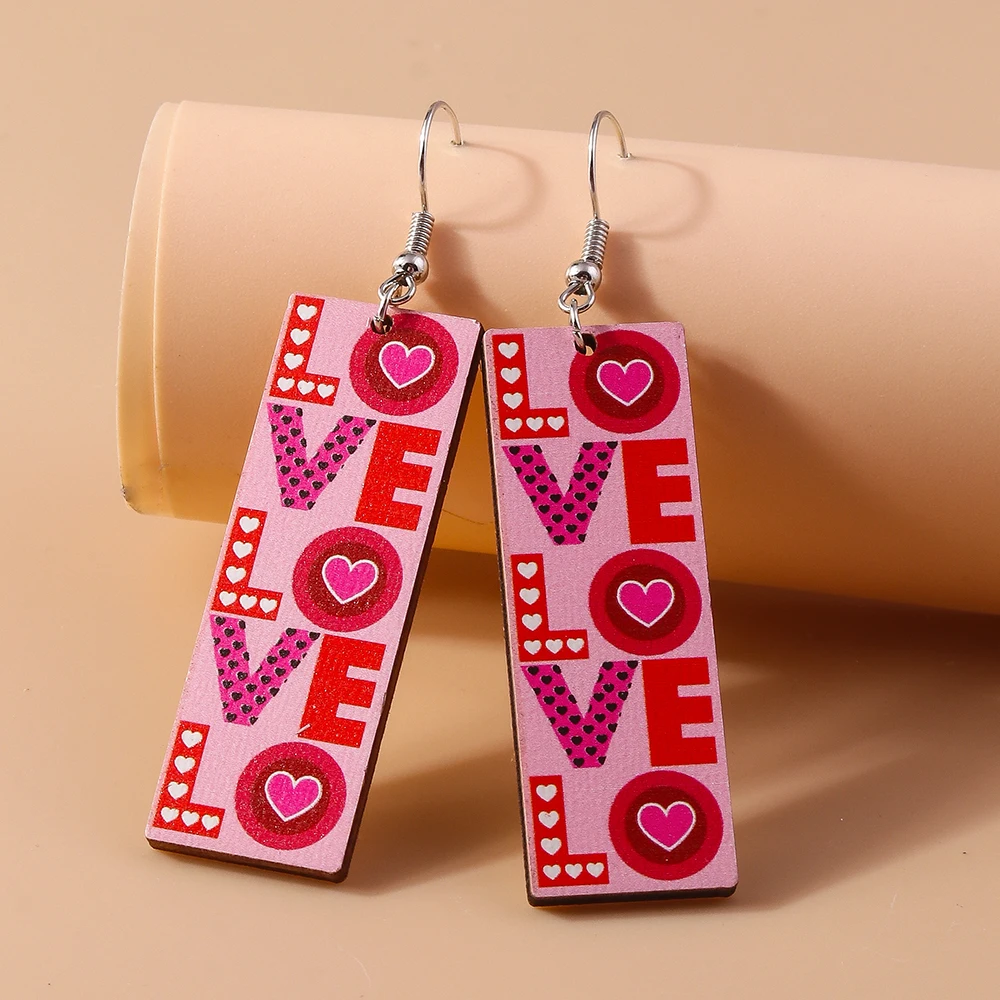 Aihua Kreative Rote Liebe Herz Ohrringe Für Frauen Mädchen Einfache Liebe XOXO Brief Ohrring Valentinstag Schmuck Zubehör – Detail 16