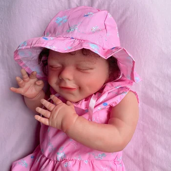 50CM 3D Paint Skin Reborn Baby Doll April Handmade High Quality Reborn Detailed Lifelike Hand