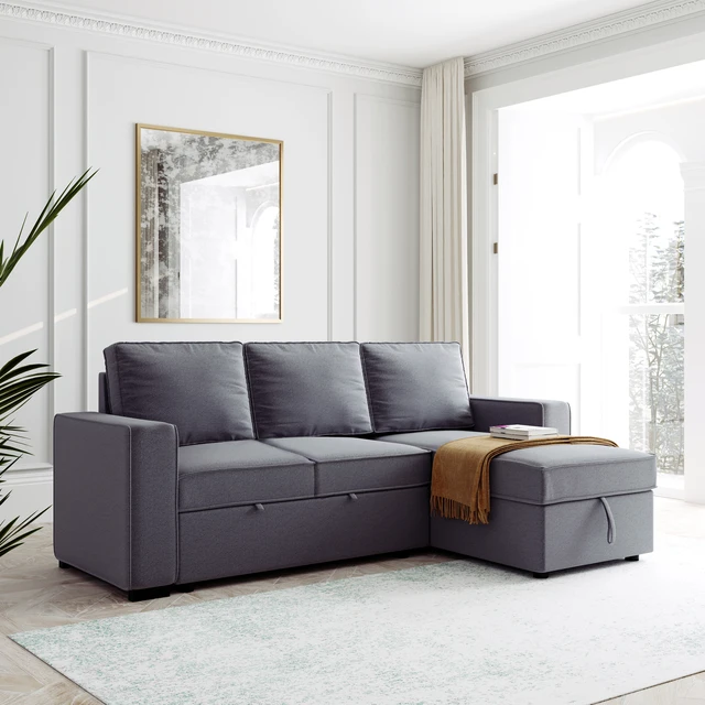 Divano letto componibile moderno divano letto ad angolo con Chaise  portaoggetti Chaise sinistra/destra - AliExpress