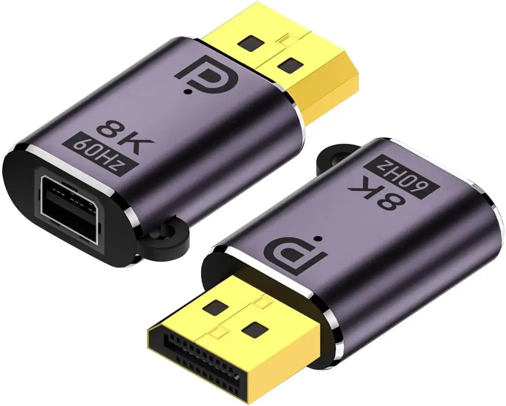 Displayport to Mini Displayport Adapter 8K 60hz,Displayport 1.4 Adapter Video DP Male to mDP Female Extension