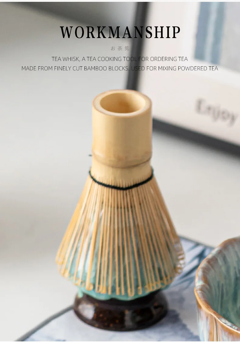 Petal Matcha Set 8 Pcs KilnChange Glazed Matcha Kit with Matcha Bowl Whisk Spouted Tools Handcrafted Ceremony luxury Gift Box